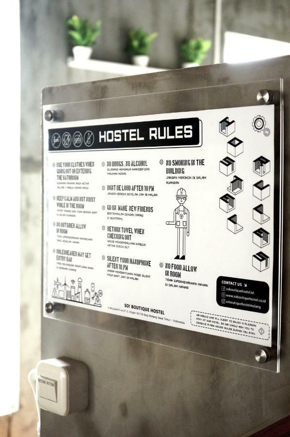 So! Boutique Hostel Malang Exterior foto
